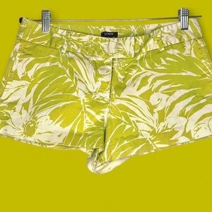 J. Crew Women's Tropical Yellow and White Shorts